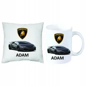 Gadżety dla niej i dla niego - ZESTAW PREZENT PODUSZKA + KUBEK Lamborghini Auto - miniaturka - grafika 1