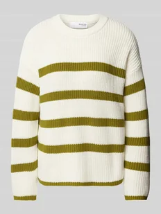 Sweter z dzianiny z obniżonymi ramionami model ‘BLOOMIE’ - Swetry damskie - miniaturka - grafika 1