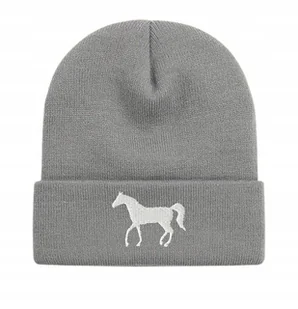 Czapka Zimowa Szara Czapka Na Zimę Unisex Męska Damska - Czapki damskie - miniaturka - grafika 1