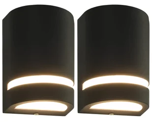 Komplet 2 czarnych półokrągłych kinkietów zewnętrznych - O-002 C0-S02 - Lampy ogrodowe - miniaturka - grafika 1