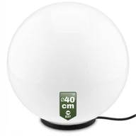 Lampy ogrodowe - Lampa Ogrodowa KULA BIAŁA 40CM NAZIEMNA do LED E27 ZEWNĘTRZNA IP65 UV - miniaturka - grafika 1