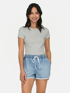 ONLY T-Shirt Elina 15320229 Szary Slim Fit - Koszulki i topy damskie - miniaturka - grafika 1