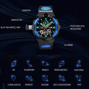 PACIFIC 31-1 KIDS sy027a Czarny - Smartwatch - miniaturka - grafika 5