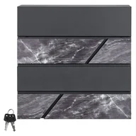 Skrzynki na listy - Ml-488/Briefkasten Stahl Anthrazit/Marmor Optik Sc - miniaturka - grafika 1