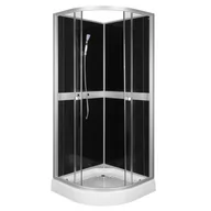 Kabiny prysznicowe - Kabina prysznicowa Classic 90 black (z baterią) - miniaturka - grafika 1