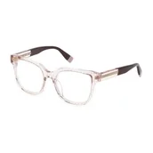 Okulary przeciwsłoneczne - Furla Damskie okulary przeciwsłoneczne Vfu582, błyszczące, przezroczyste, różowe, 50, Błyszczący, przezroczysty, różowy - miniaturka - grafika 1