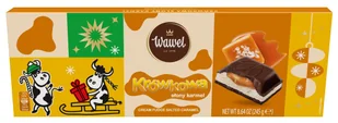 Czekolada Nadziewana Duża Krówkowa Słony Karmel Oferta Zimowa Wawel 245g - Czekolada - miniaturka - grafika 1
