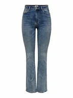 Spodnie damskie - ONLY Damskie spodnie jeansowe ze stretchem, niebieski (medium blue denim), 27W / 32L - miniaturka - grafika 1