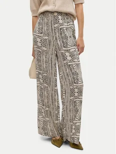 Vero Moda Spodnie palazzo Menny 10282478 Beżowy Wide Leg - Spodnie damskie - miniaturka - grafika 1