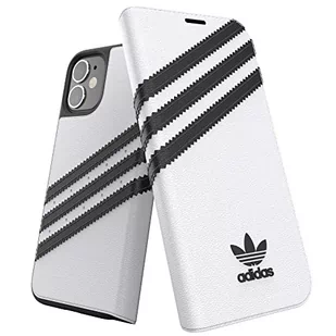 Adidas OR Booklet Case PU iPhone 12 biało czarny/white black - Etui i futerały do telefonów - miniaturka - grafika 1