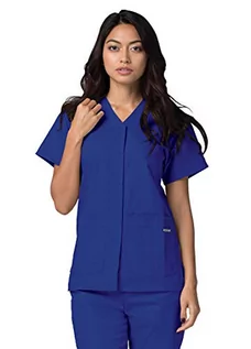Koszule damskie - Adar Uniforms Damska koszula medyczna 604rylm, królewski niebieski, M UK - grafika 1