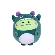 Maskotki i pluszaki - PLUSZOWA MASKOTKA POTWOREK 28 CM – OKRĄGŁA PRZYTULANKA Z UŚMIECHEM I ROGAMI - miniaturka - grafika 1