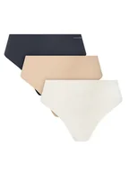 Majtki damskie - Tommy Hilfiger Komplet 3 par stringów UW0UW05969 Kolorowy - miniaturka - grafika 1