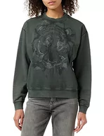 Bluzy damskie - Wrangler Bluza damska retro, Faded Black, M - miniaturka - grafika 1