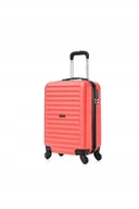 Walizki - Vip Collection walizka kabinowa ABS 20" RED ATENY 2,7kg 39 L odpinane kółka - miniaturka - grafika 1
