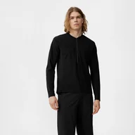 Koszulki sportowe męskie - Męski longsleeve rowerowy - 4FSS23TFLOM080 - czarny - miniaturka - grafika 1