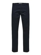 Spodenki męskie - SELETED HOMME Męskie spodnie SLHSLIM-New Miles 175 Flex Pants W N Chino, Dark Sapphire, 33/34, Dark Sapphire, 33W / 34L - miniaturka - grafika 1