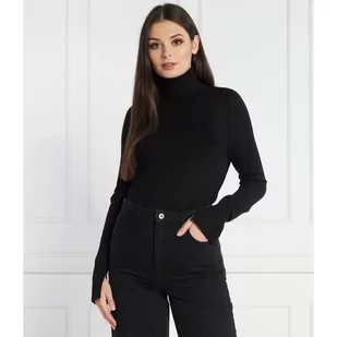 Calvin Klein Wełniany golf EXTRA FINE ROLL-NK | Regular Fit - Swetry damskie - miniaturka - grafika 1
