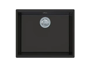 BERG ZLEW LINEA BRNL19L 1,0 OC 565x470 CZARNY BAZALT - Zlewozmywaki - miniaturka - grafika 1