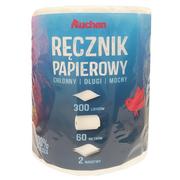 Auchan - Ręcznik papierowy 2 warstwowy mocny 300 listków