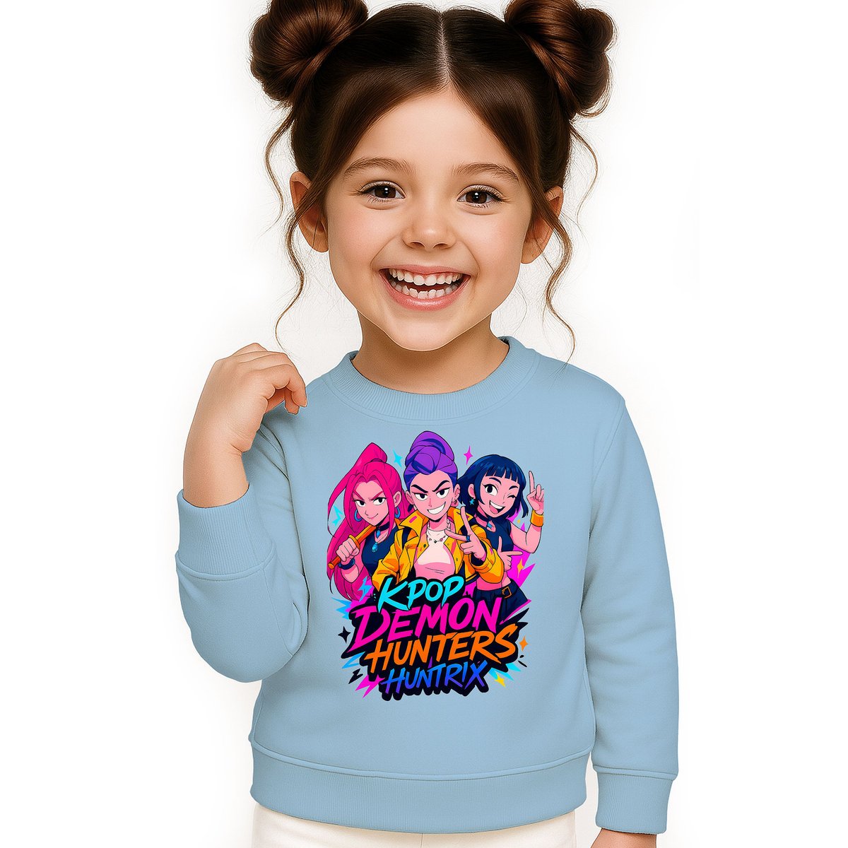 BLUZA DZIECIĘCA KPOP DEMON HUNTERS HUNTRIX 134-140 BAWEŁNIANA JAKOŚĆ