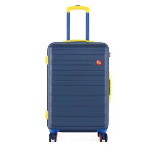 Walizka średnia Semi Line T5847-2 Granatowy - Walizki - miniaturka - grafika 1