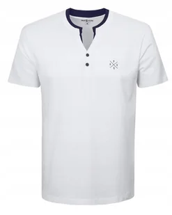 T-SHIRT Męski Koszulka w Serek BIAŁA Bawełniana HULK Pako Jeans - Koszulki męskie - miniaturka - grafika 1