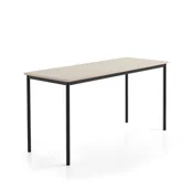 Meble do szkół i przedszkoli - Stół SONITUS PLUS, 1800x700x900 mm, laminat HPL jesion, redukcja hałasu, antracyt - miniaturka - grafika 1