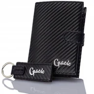 Portfele - PORTFEL Męski Skórzany Pionowy CZARNY RFID PUDEŁKO Prezent GRACIO - miniaturka - grafika 1