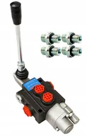 Akcesoria do hydrauliki siłowej - Rozdzielacz hydrauliczny 01P40 1-sekcyjny z obustronnym zatrzaskiem -zestaw z nyplami - miniaturka - grafika 1