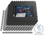 Maty do ćwiczeń - Mata puzzle EVA 2cm czarno/szara - 8 sztuk - miniaturka - grafika 1