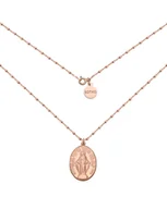 Naszyjniki - Naszyjnik z różowego złota z medalikiem - miniaturka - grafika 1