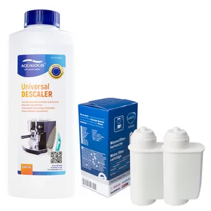 Zestaw Philips - Filtr Philips Intenza+ CA6702 2szt, Uniwersalny Odkamieniacz 500ml - Akcesoria i części do ekspresów do kawy - miniaturka - grafika 1