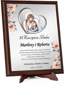 Ikony i obrazy sakralne - Obrazek z życzeniami i dedykacją dla pary na 35 rocznicę ślubu - miniaturka - grafika 1