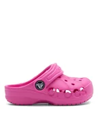Buty dla dziewczynek - Crocs Klapki BAYA CLOG T 207012-6QQ Różowy - miniaturka - grafika 1