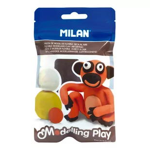 Milan Modelina Air-Dry 100g brązowa 9154170 - Pozostałe akcesoria dla plastyków - miniaturka - grafika 1