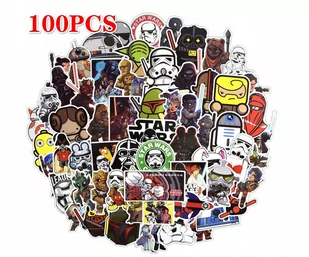 Naklejki STAR WARS - 100szt - Gadżety dla graczy - miniaturka - grafika 1