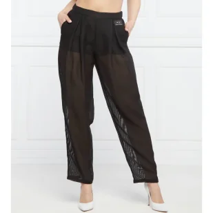 Armani Exchange Spodnie | Straight fit - Spodnie damskie - miniaturka - grafika 1