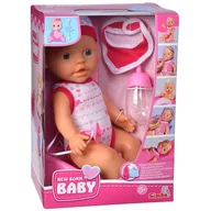 Lalki dla dziewczynek - Simba Lalka bobas siusiająca New Born Baby 30 cm + nosidełko 2w1 4006592578008 - miniaturka - grafika 1