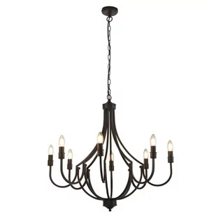 Lodge lampa wisząca 8xE14 czarna 82918-8BK - Lampy sufitowe - miniaturka - grafika 1