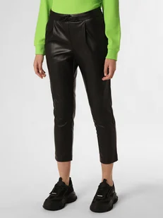 Vila Spodnie Kobiety Sztuczna skóra czarny jednolity, 34 - Spodnie damskie - miniaturka - grafika 1