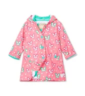 Kurtki i płaszcze dla dziewczynek - Hatley Dziewczęce kurtki przeciwdeszczowe, Zmieniające się kolory delikatne motyle, 3 lat - miniaturka - grafika 1