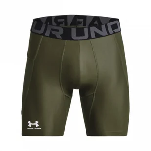 Męskie legginsy krótkie treningowe Under Armour UA HG Armour Shorts - khaki - Spodenki męskie - miniaturka - grafika 1