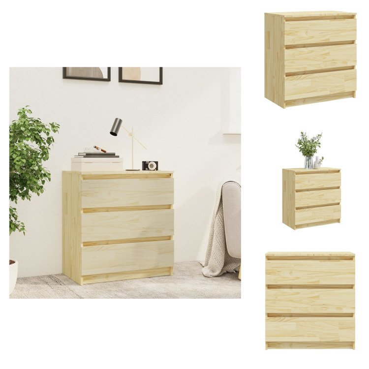 vidaXL Szafka nocna 60x36x64 cm sosna lita - Szafki nocne