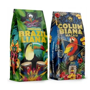 Kawa ziarnista BLUE ORCA COFFEE Brazilliana Toucano + Columbiana Macaw Arabica 2 x 1 kg - Kawa - miniaturka - grafika 1