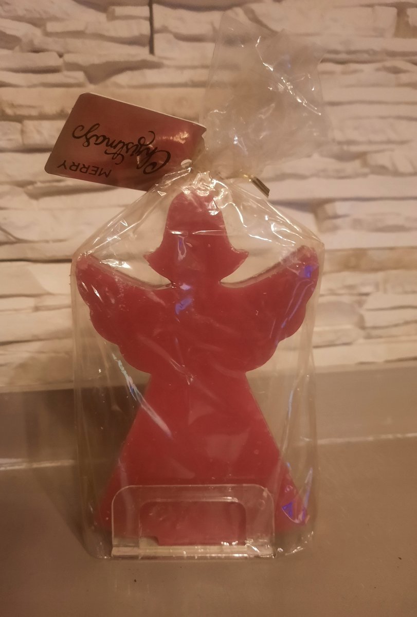 Świeca Anioł czerwona 13 x 8,5 x 2,5 cm