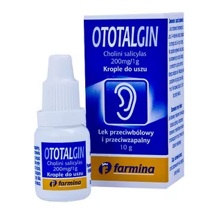 Farmina sp z o.o. Farmina sp z o.o OTOTALGIN Krople do uszu 10 g 8026803 - Wzrok i słuch - miniaturka - grafika 1