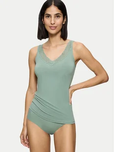 Triumph Top Feel Of Modal 10221637 Zielony Slim Fit - Piżamy damskie - miniaturka - grafika 1
