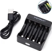 Ładowarki do aparatów dedykowane - Ładowarka Aigostar Ładowarka do akumulatorków od 1 do 4 ogniw AA/AAA zasilana z USB Ładowarka do akumulatorków od 1 do 4 ogniw AA/AAA zasilana z USB - miniaturka - grafika 1
