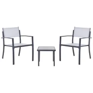 Meble ogrodowe - Zestaw mebli balkonowych TAVOLETO Metal Szary - miniaturka - grafika 1